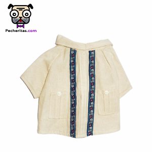 Guayabera artesanal para perro y gato, tela de manta, suave y transpirable/ temporada primavera,verano