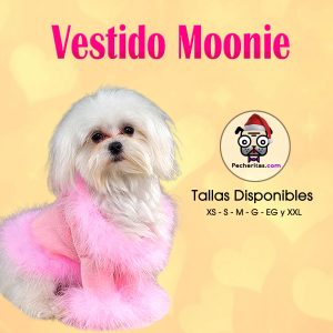 Vestido Moonie para mascota/sueter rosa para perro/ abrigo para invierno perro y gatos