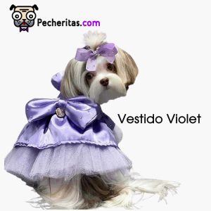 Vestido Violet para perro y gato, vestido para mascota,  vestido ideal para celebración, cumpleaños