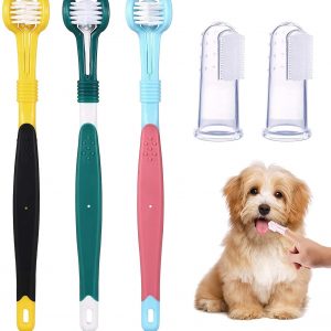 Kit de cepillo de dientes para perro de 5 piezas - cepillo de dientes para mascotas