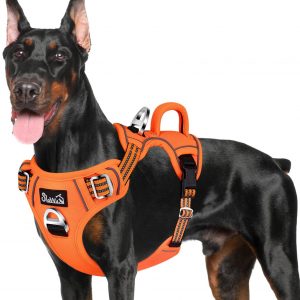 Pechera Arnés de Perros , Ajustable Anti Tirones Arnés Táctico de Entrenamiento para Perro, Reflectante Resistente