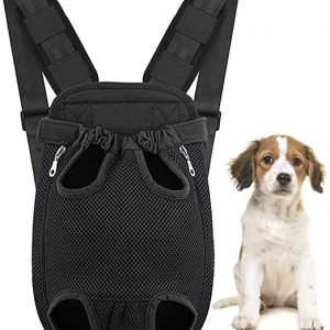 Mochila Transporte para mascota, Bolso para Perros y Gatos, Ajustable Bolsa Delantera para Perro Pequeño,