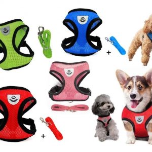 Pechera arnés para mascota/ Pecherita muy cómoda con correa para perro o gato