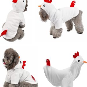 Disfraz de perro y gato, pollo, para mascotas, Halloween, Navidad, Acción de Gracias, cosplay, vestido con capucha, ropa divertida para cachorros y perros