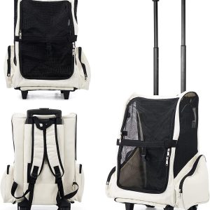 Mochila para Mascota,transportadora para perro y gatos con ruedas