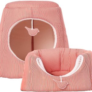 Cama para Gato Tipo Cueva Convertible en Nido, Base Antiderrapante, Cama para Perro Chico con Juguete