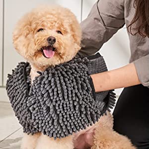 Toalla para Perros,Toalla de baño de Secado rápido para Mascotas