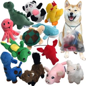 Juguete de peluche para cachorros, cachorros pequeños, juguetes masticables, 12 juguetes para perros a granel con chirriantes, juguete suave para mascotas para perros pequeños y medianos