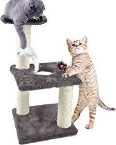 Rascador de Torre para Gatos de 3 Niveles, Rascador para Gatos