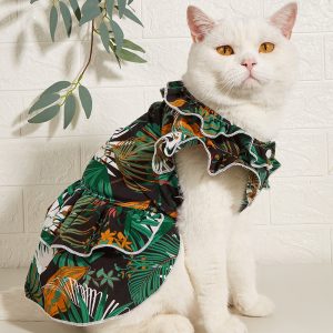 Vestido Tropical  para mascotas perros y gatos, ropa para perro y gatos, outfit de temporada verano