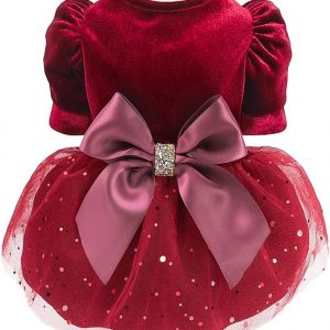 Vestido Galla para perro y gato, vestido para mascota, vestido de temporada invierno ideal para celebración