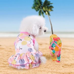 Vestido beach 2024 para perros y gatos/ ropa para mascotas temporada primavera verano