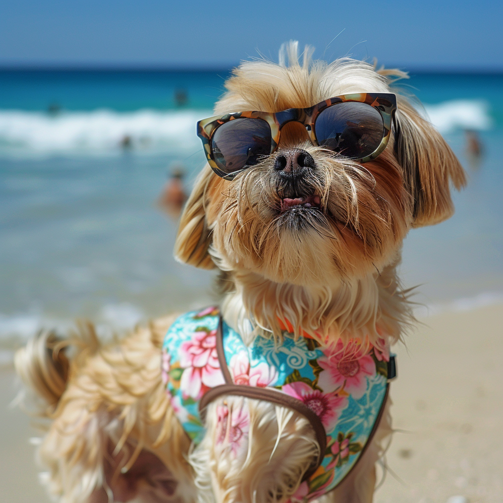 Traje de baño beach parada perros y gatos/ ropa para mascotas temporada primavera